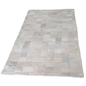 Tapete De Couro Branco 1,50 X 2,00 Quadriculado 5 Cm X 5 Cm