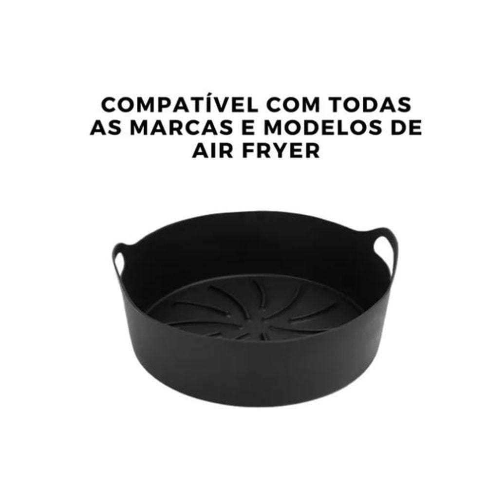 Forma Silicone Para Fritadeira Elétrica Air Fryer 18cm