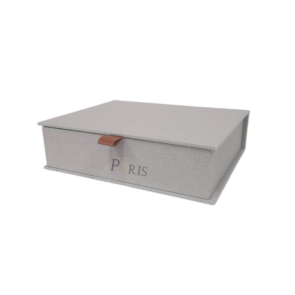 Caixa Decorativa em MDF com Revestimento em Linho 24,5cm 16066 Mart