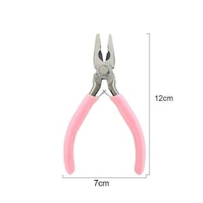 Alicate De Bico Para Montagem De Bijuterias Rosa 12Cm