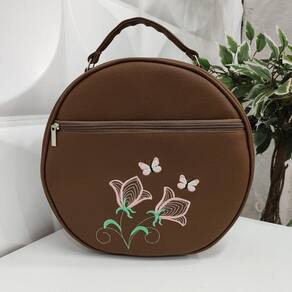 Porta Pratos Personalizado Flores Marrom - Coutre Bolsas