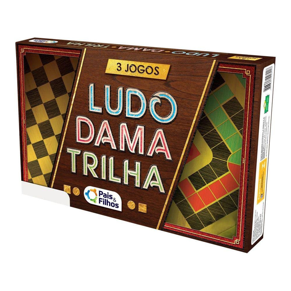 Jogo De Tabuleiro Dama Ludo Xadrez E Trilha 4 Em 1 - Ibirart