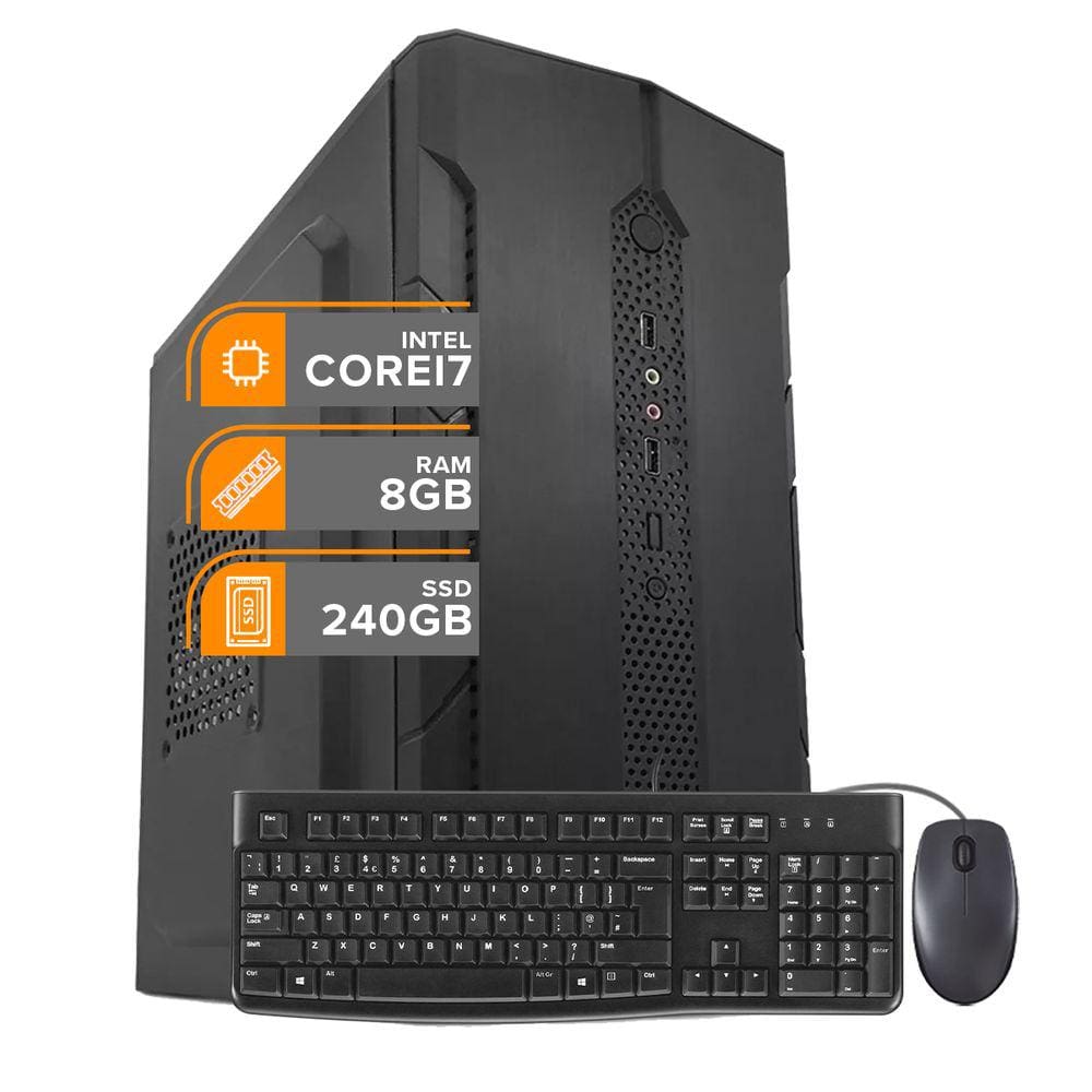 Computador PC Intel i7 6Ger 8Gb SSD240Gb Mou/Tec