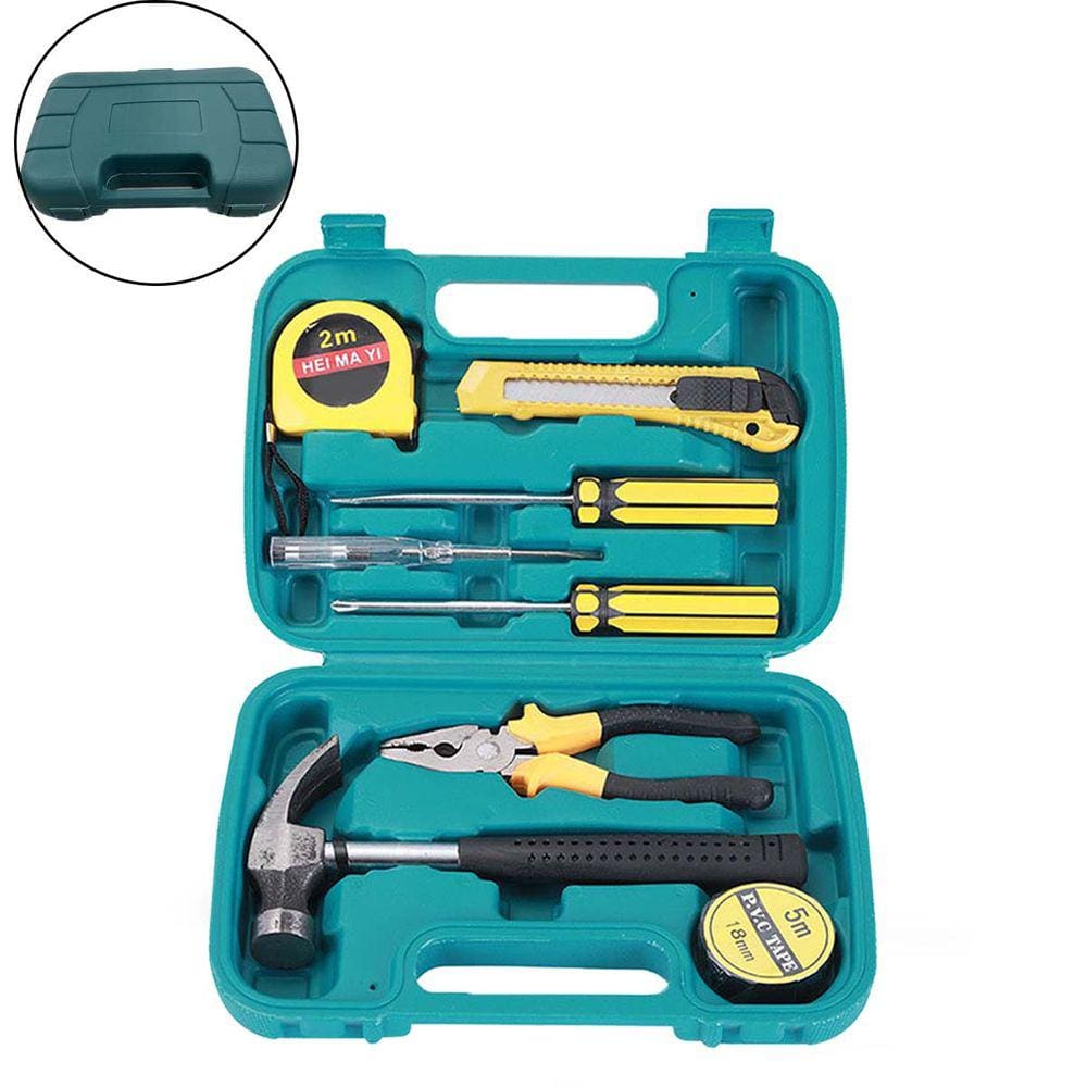 Kit Jogo De Ferramentas 8 Peças Com Maleta Trena e Estilete