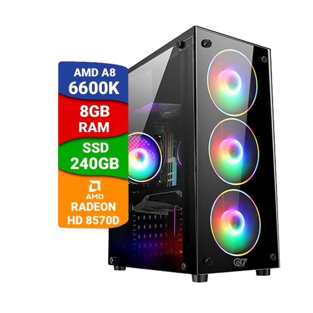 Pc Gamer Barato Amd A6 6-core Cpu 3.8ghz (placa De Vídeo Radeon R5 2gb) 8gb  Hd 500gb Skill Gaming