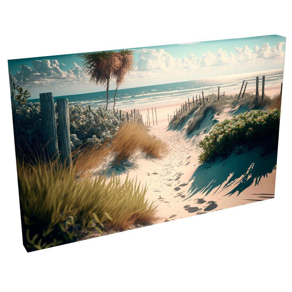Quadro Decorativo Em Tela Com Borda Infinita Praia