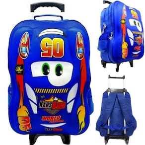 Mochila Escolar Rodas Silicone Frente 3D Mc05005