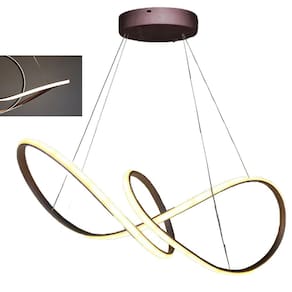 Lustre Arco Infinito Luminaria Aneis 3 em 1 Led 49W Pendente Quarto Sala de Jantar Recepçao Residencial Comercial Teto Decoraçao Ambiente Luxo