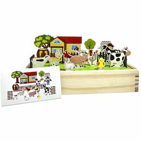 Jogo Imagem Em Plano - Fazendinha - Madeira - Brinqmutti