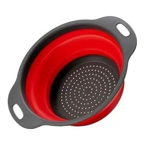 Escorredor Macarrão Legumes Retrátil Silicone Pequeno