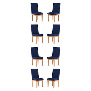 Kit 8 Cadeiras Estofadas Reforçadas Para Sala De Jantar