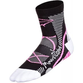Meia Feminina Mauro Ribeiro Cano Alto Preto/Rosa