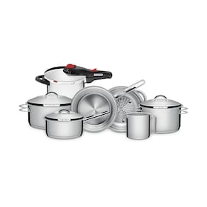 Conjunto De Panelas Solar Inox Fundo Triplo 6 Peças E Panela De Pressão 6L Solar - Tramontina