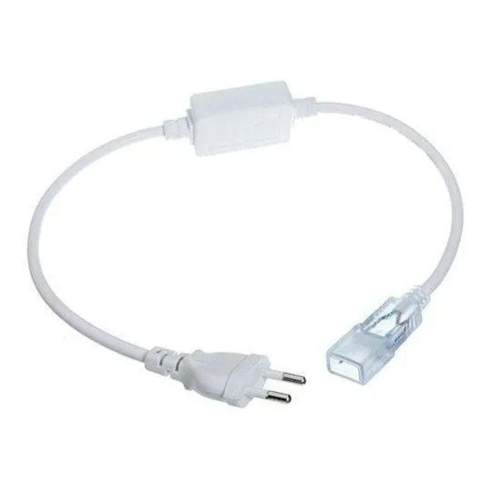 Cabo de Alimentação Rabicho p/ Mangueira LED Chata 6mm