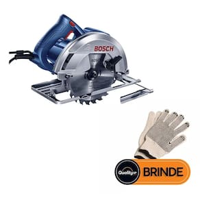 Serra Circular Profissional Bosch Gks 150 1500w 127v Com Luvas E Acessórios