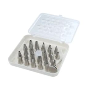 Kit De Bicos Confeiteiro Completo 28 Peças Com Suporte Rosas