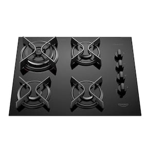 Cooktop 4 Bocas a Gás Dako Supreme com Queimador Tripla Chama e Mesa de Vidro Temperado Preto Bivolt