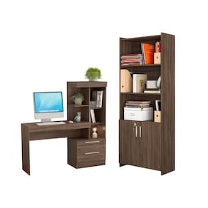 Conjunto Para Escritório 2 Peças com Mesa e Armário Notável Móveis