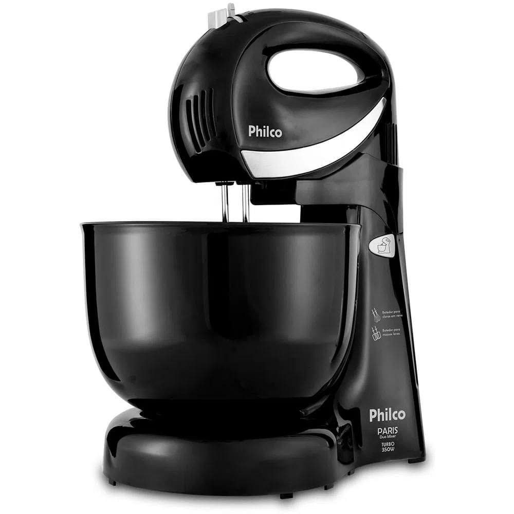 Batedeira Philco Paris Duo Mixer 2 em 1 Turbo PR 4L 350W Preto - 110V