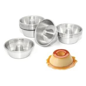 Forma Mini Pudim E Torta Suissa N°1 Kit C/ 06 Peças Alumínio