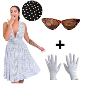 Fantasia Vestido Anos 60 Completa Anos 70 80 Vintage Adulto Feminino Retrô Baile Hippie Rock and Roll Woodstock Pinup