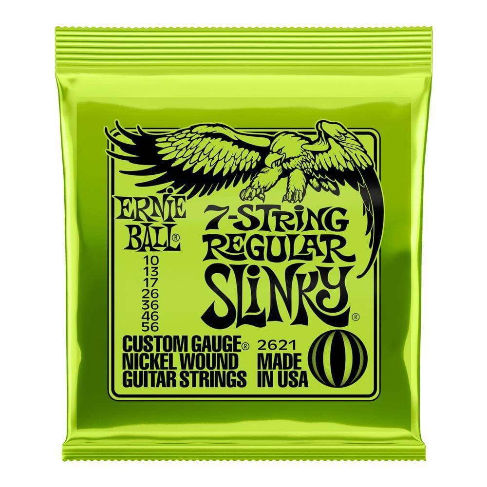 Cordas 010 Guitarra 7 Cordas Ernie Ball Regular Slinky