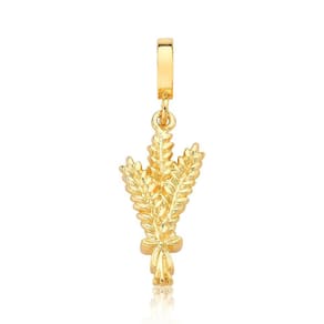 Charm Feixe de Trigo Revestido em Ouro