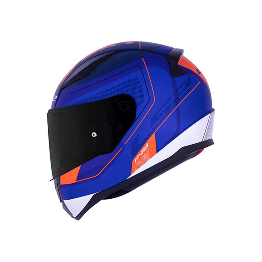Capacete LS2 FF353 Rapid Slide Azul e Laranja Fosco