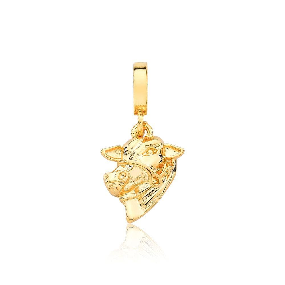 Charm VL Agro Cabeça de Boi Revestido em Ouro