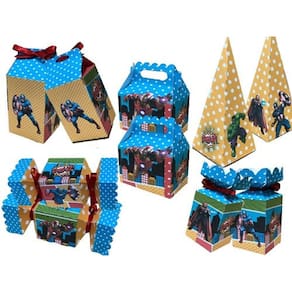 Kit Festa Facil Os Vingadores Homem Aranha Hulk Super Heróis