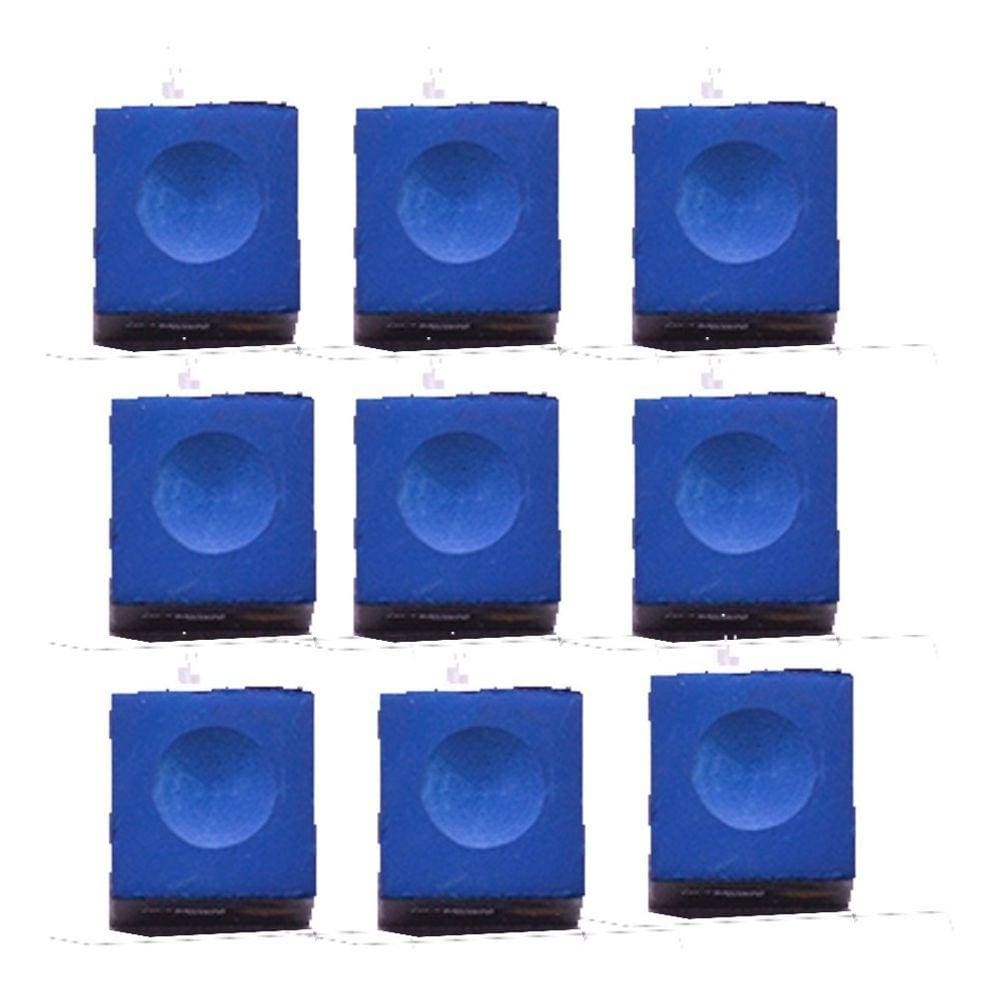 Giz para Sinuca Bilhar Azul  9 peças