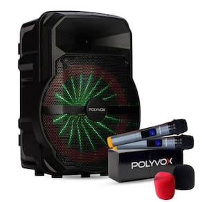 Caixa de som Amplificada Polyvox Bluetooth XC-710T 300W + Microfone sem fio