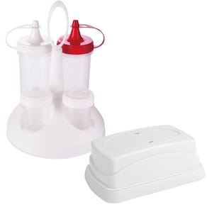 Kit galheteiro bisnagas sal e palito + porta guardanapo Plasutil