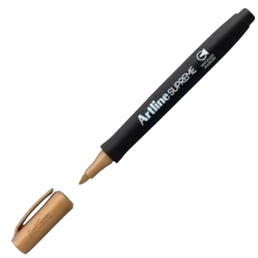 Marcador Permanente Artline Supreme Metallic Dourado Tilibra