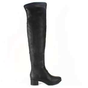Bota Feminina Casual Over The Knee Salto Bloco Baixo Dakota G9011