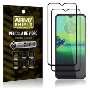 Kit 2 Películas Vidro Blindada 3D Full Cover Moto G8 Play