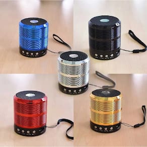 Caixa De Som Portátil Bluetooth Com Rádio Fm Cartão SD Usb Mp3 Sem fio Pequena
