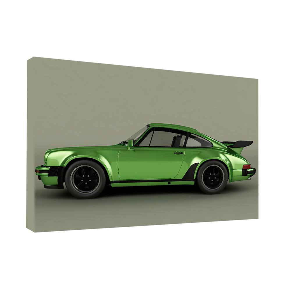 Quadro Porsche 911 Verde Metálico Lado -- BR ARTES