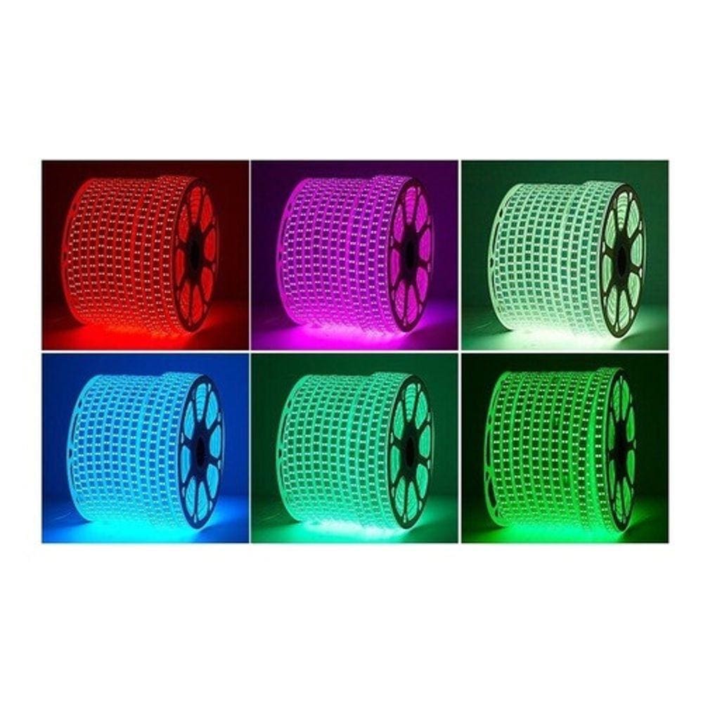 Mangueira Led BRANCO FRIO 5050 Chata 5.0W/5. 35W/m. 5 metro, 110v ou 220v + Conector, várias outras cores