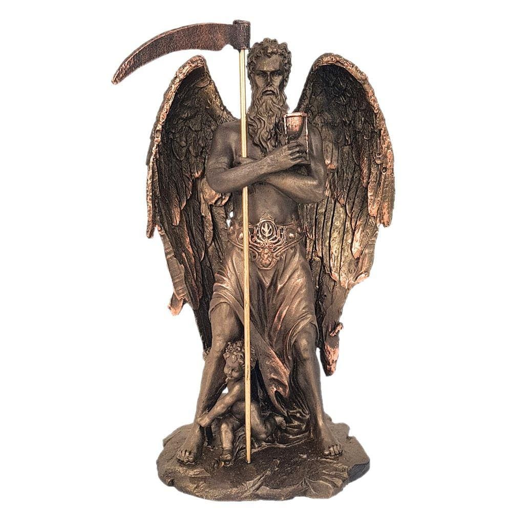 Cronos Deus Grego Do Tempo Estatua Decorativa Resina 24,5 cm
