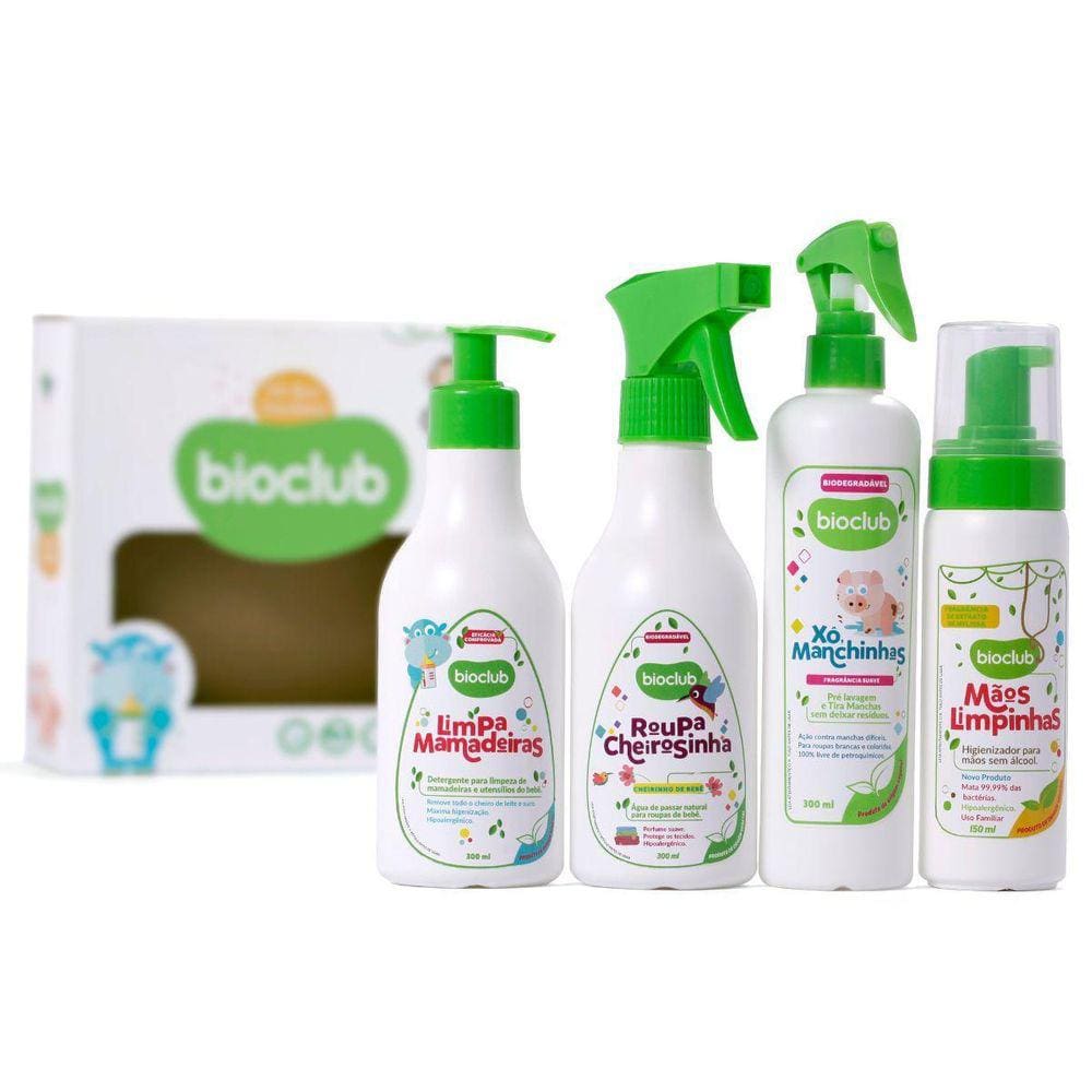 Kit Box Saudável Infantil Bebe - Com 4 Produtos - Bioclub