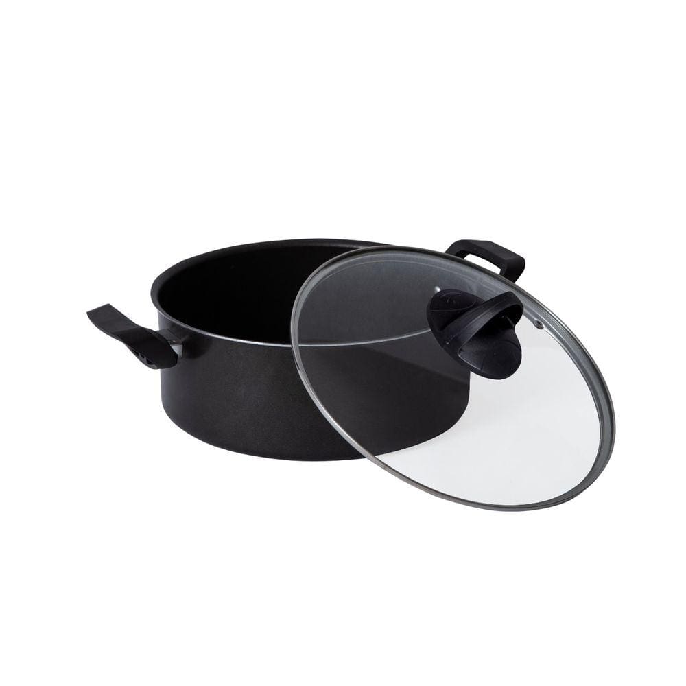 Panela Caçarola Antiaderente N° 24 com Tampa De Vidro