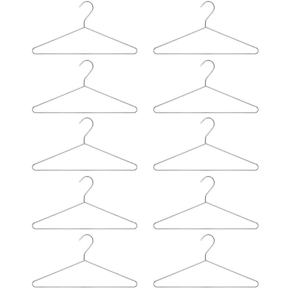 Conjunto 10 Cabides de Roupas Cromados Cabides para Guarda Roupas e Closets