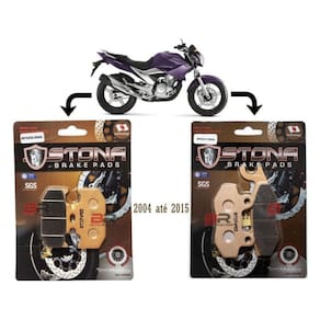 Kit Pastilha Freio Stona D/T Fazer 250 2005 2006 2007 2008