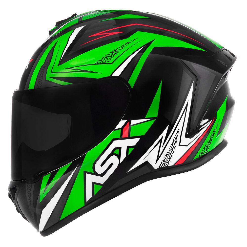 Capacete Masculino Fechado Asx Vector Verde | Ponto