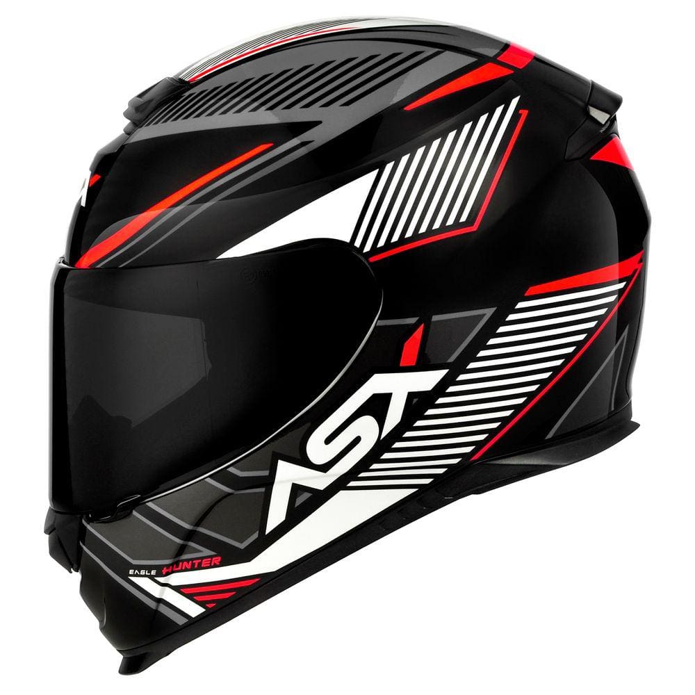 Capacete Masculino Feminino Asx Eagle Hunter Vermelho Moto