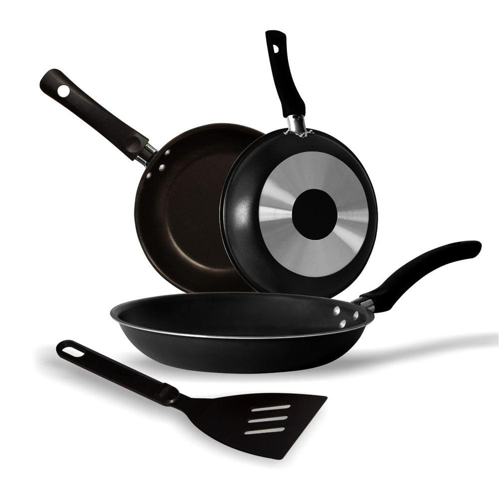 Frigideira Panela Antiaderente 3 Peças 16/18/20 Cm de Diâmetro + Espátula - Cozinha