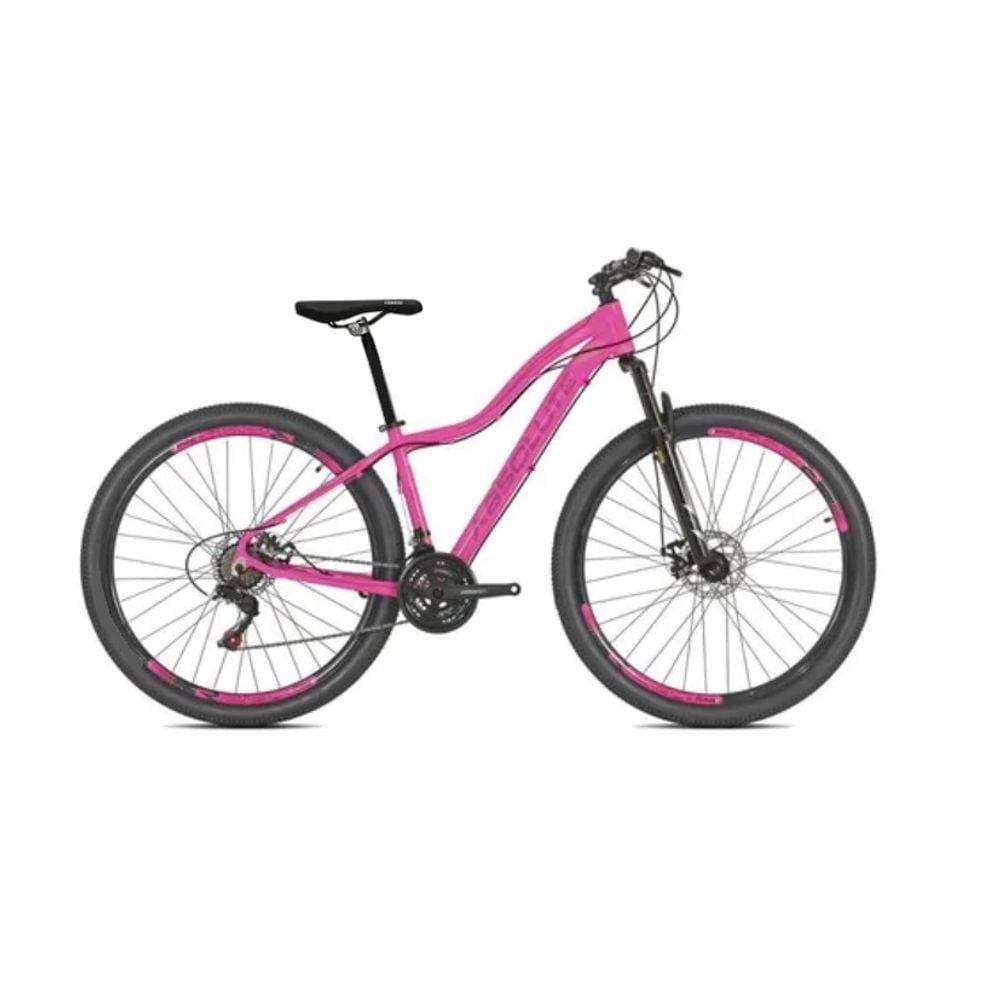 Bicicleta Feminina Aro 29 Absolute Hera 24v Freio a Disco Garfo Com Suspensão Mtb 29 Alumínio - Rosa