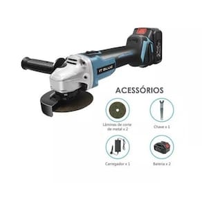 Esmerilhadeira Lixadeira 125 Mm Com Bateria Recarregável 26V