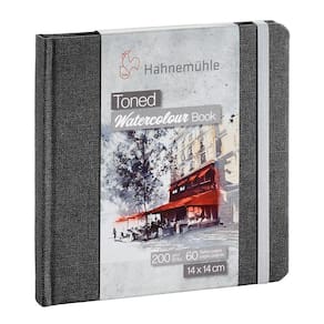 Bloco Sketch Book Hahnemuhle Toned Cinza 200 g/m 30 Fls 14x14 Watercolour 10625172